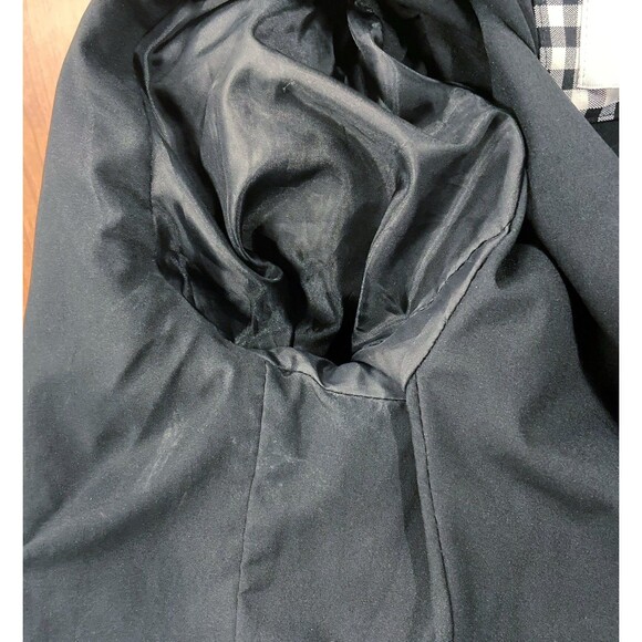 Bershka Black & White Gingham Open Front Blazer Jacket, 3/4 Sleeve Size Medium - Picture 11 of 12